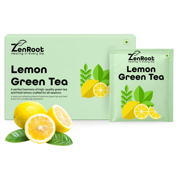 Lemon Green Tea | Simple lemon green tea | Light citrus aroma | Blended with Green Tea, Lemon Peel & Lemon Flavor and other detox herbs | Boosts energy & supports detox