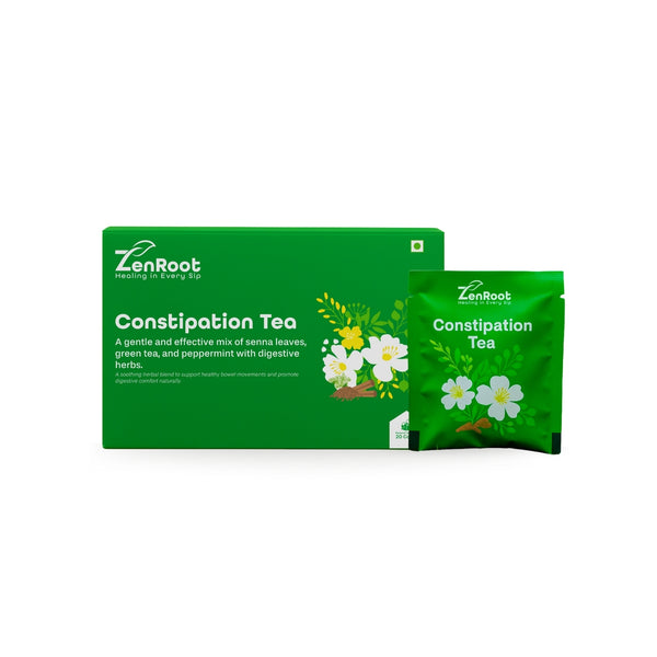 Constipation Tea | Natural relief from constipation | Mild herbal taste | Blended with Senna, Triphala & Peppermint and other digestive herbs | Supports smooth digestion & bowel movement
