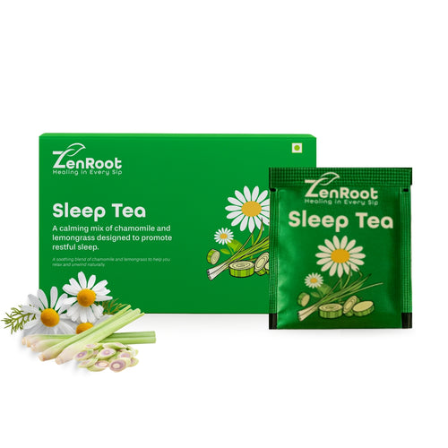 Sleep Tea | Tea for better sleep | Mild soothing taste | Blended with Chamomile, Lemongrass & Mint and other relaxing herbs | Relaxes mind & helps sound sleep