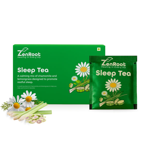 Sleep Tea | Tea for better sleep | Mild soothing taste | Blended with Chamomile, Lemongrass & Mint and other relaxing herbs | Relaxes mind & helps sound sleep