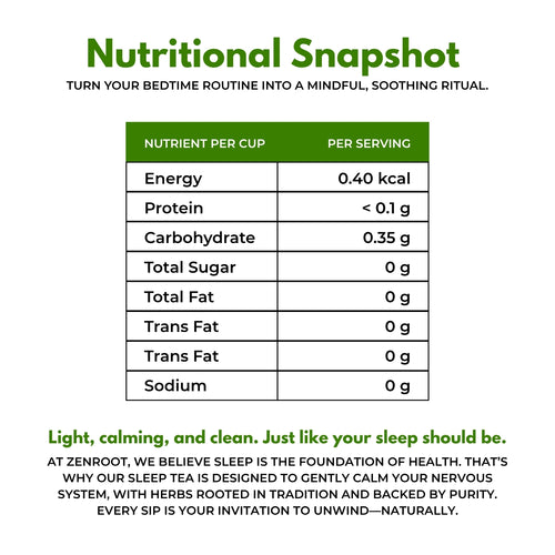 Sleep Tea | Tea for better sleep | Mild soothing taste | Blended with Chamomile, Lemongrass & Mint and other relaxing herbs | Relaxes mind & helps sound sleep