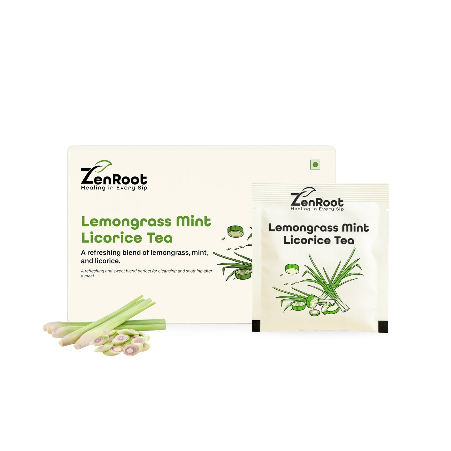 Lemongrass Mint Licorice Tea | Tea for fresh digestion | Zesty herbal taste | Blended with Lemongrass, Mint & Licorice and other soothing herbs | Soothes stomach & refreshes naturally