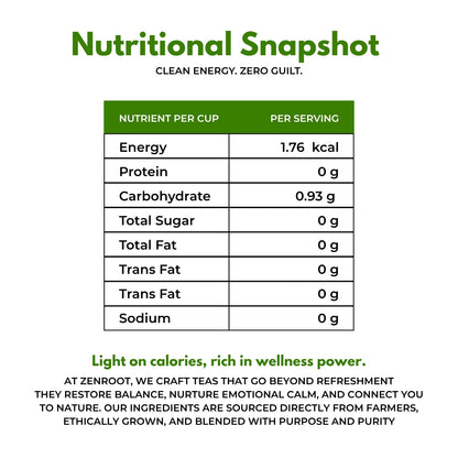 Lemon Green Tea | Simple lemon green tea | Light citrus aroma | Blended with Green Tea, Lemon Peel & Lemon Flavor and other detox herbs | Boosts energy & supports detox