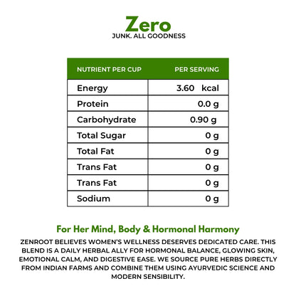 Women Wellness Tea | Women’s health balance tea | Mild sweet taste | Blended with Shatavari, Ashoka & Chamomile and other women’s health herbs | Supports hormones & women’s vitality