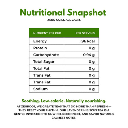 Lavender Hibiscus Tea | Tea for stress relief | Calming floral taste | Blended with Lavender, Hibiscus & Chamomile and other relaxing herbs | Relieves stress & promotes peaceful relaxation