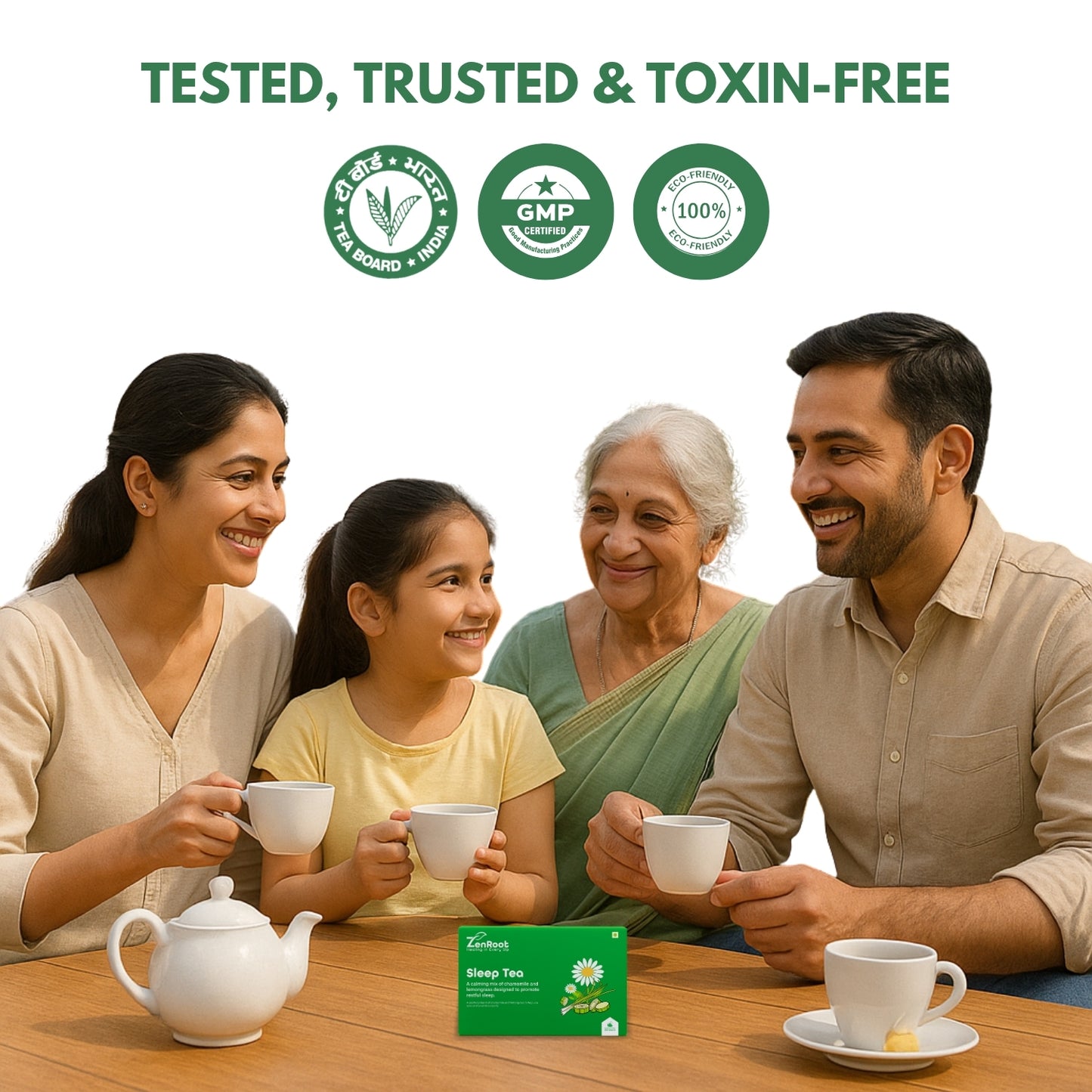 Sleep Tea | Tea for better sleep | Mild soothing taste | Blended with Chamomile, Lemongrass & Mint and other relaxing herbs | Relaxes mind & helps sound sleep