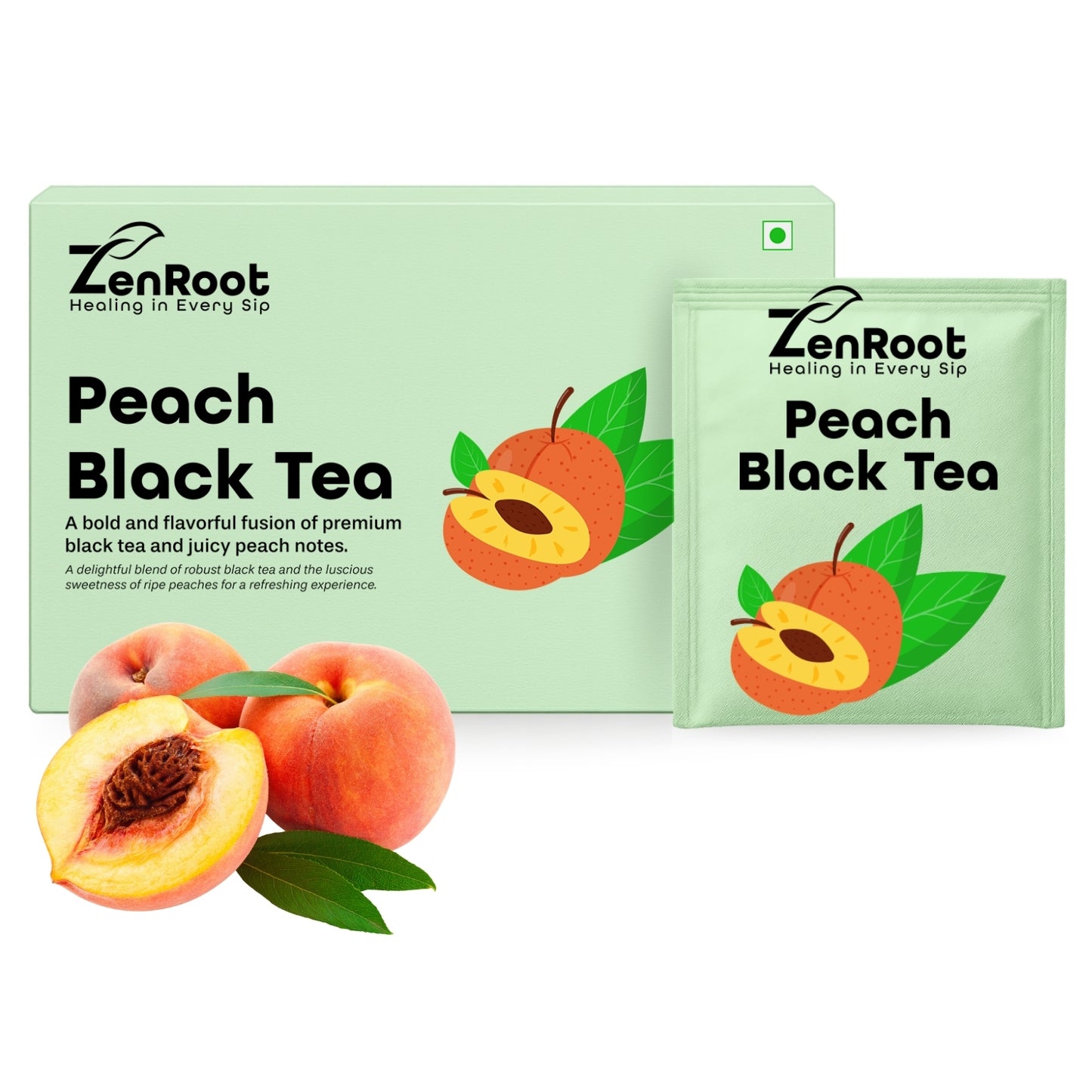 Peach Black Tea | Fruity black tea | Sweet peach aroma | Blended with Black Tea, Peach Flavor & Antioxidants and other refreshing herbs | Boosts energy & refreshes mood