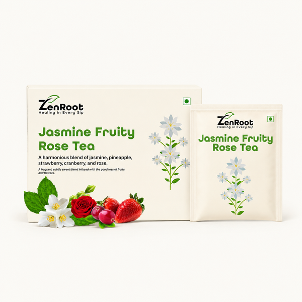Jasmine Fruity Rose Tea, Caffeine-Free Floral Blend