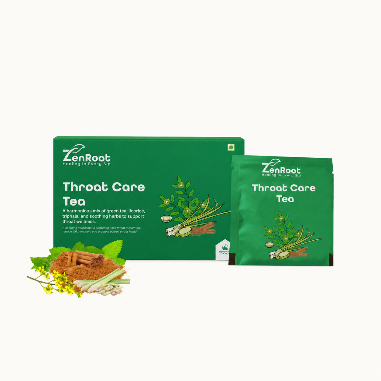Throat Care Tea, Soothing Herbal Blend for Throat Comfort