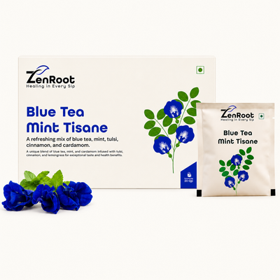 Blue Tea Mint Tisane — Refreshing Caffeine-Free Herbal Blend