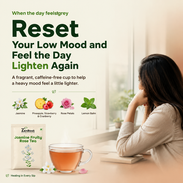 Jasmine Fruity Rose Tea, Caffeine-Free Floral Blend