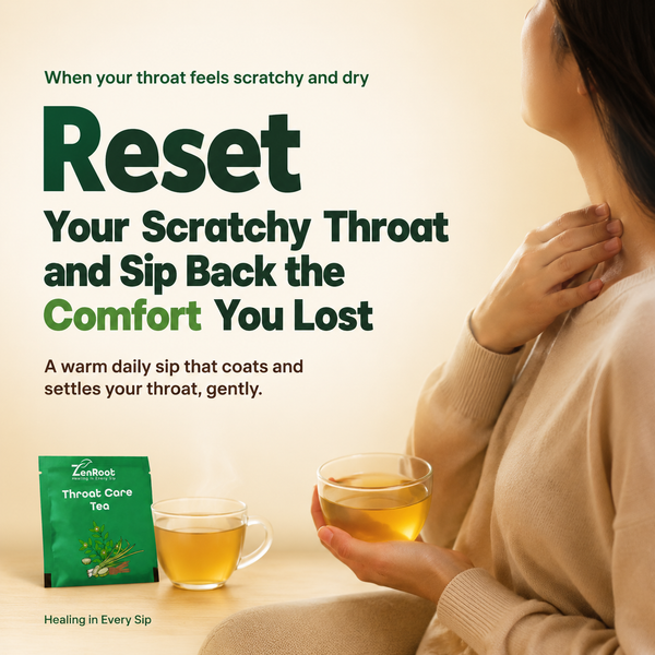 Throat Care Tea, Soothing Herbal Blend for Throat Comfort