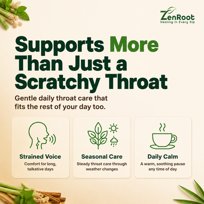Throat Care Tea, Soothing Herbal Blend for Throat Comfort