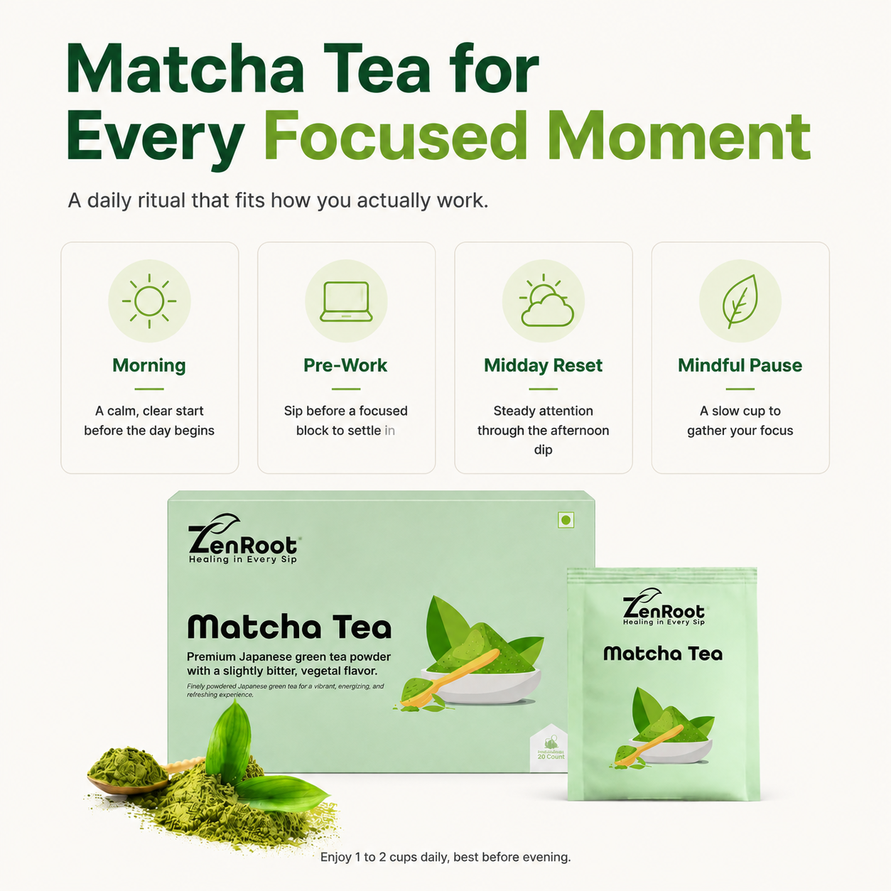 Matcha Tea — Premium Japanese Green Tea for Calm Focus
