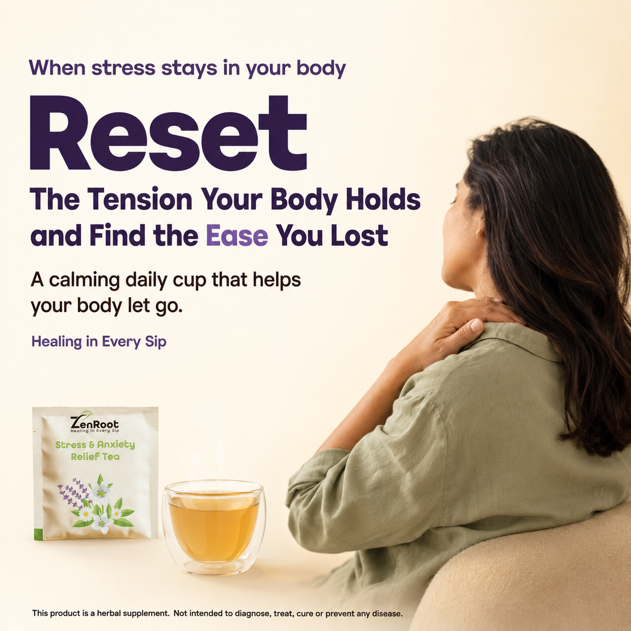 Stress & Anxiety Relief Tea — Calming Herbal Blend