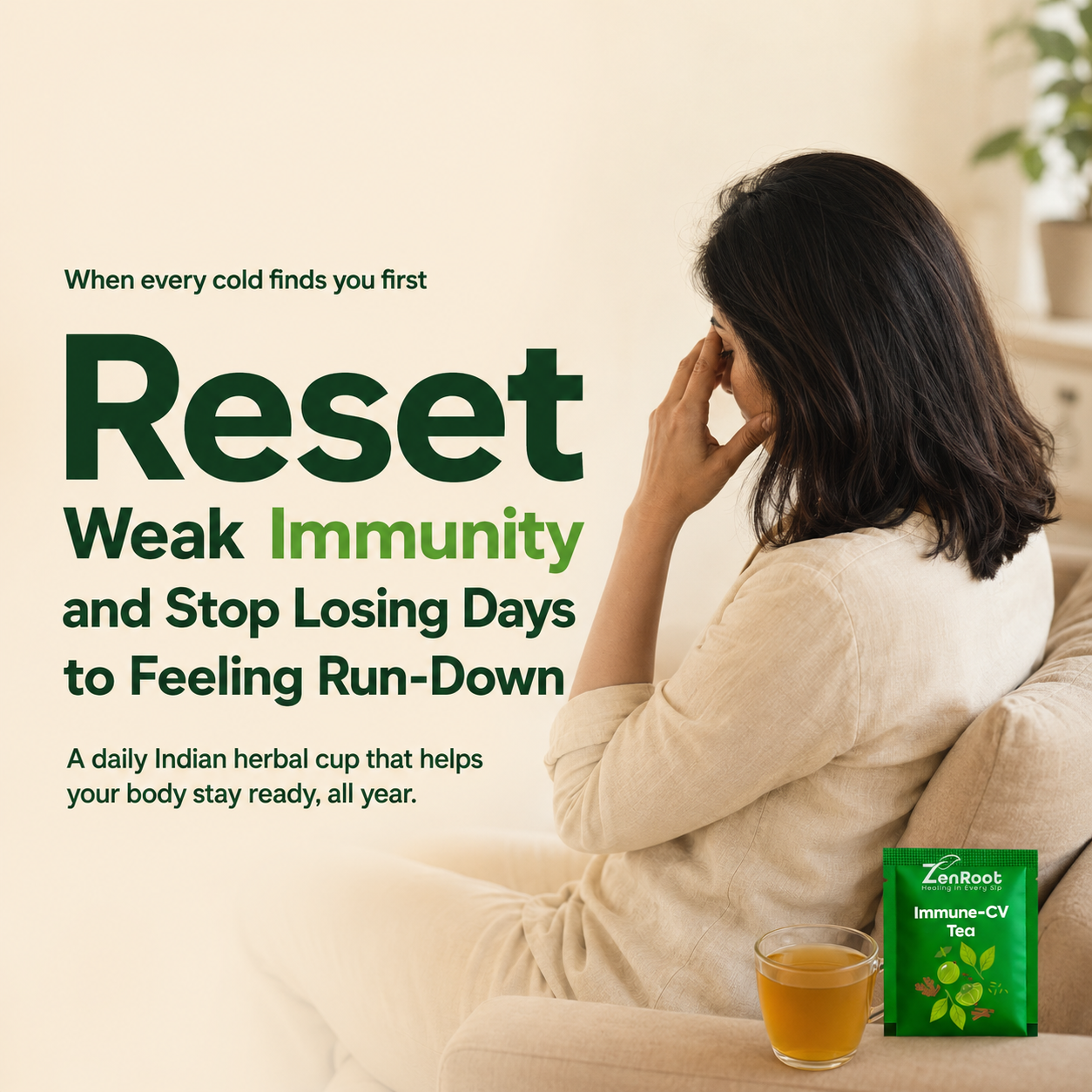 Immune-CV Tea — Daily Indian Herbal Immunity Blend