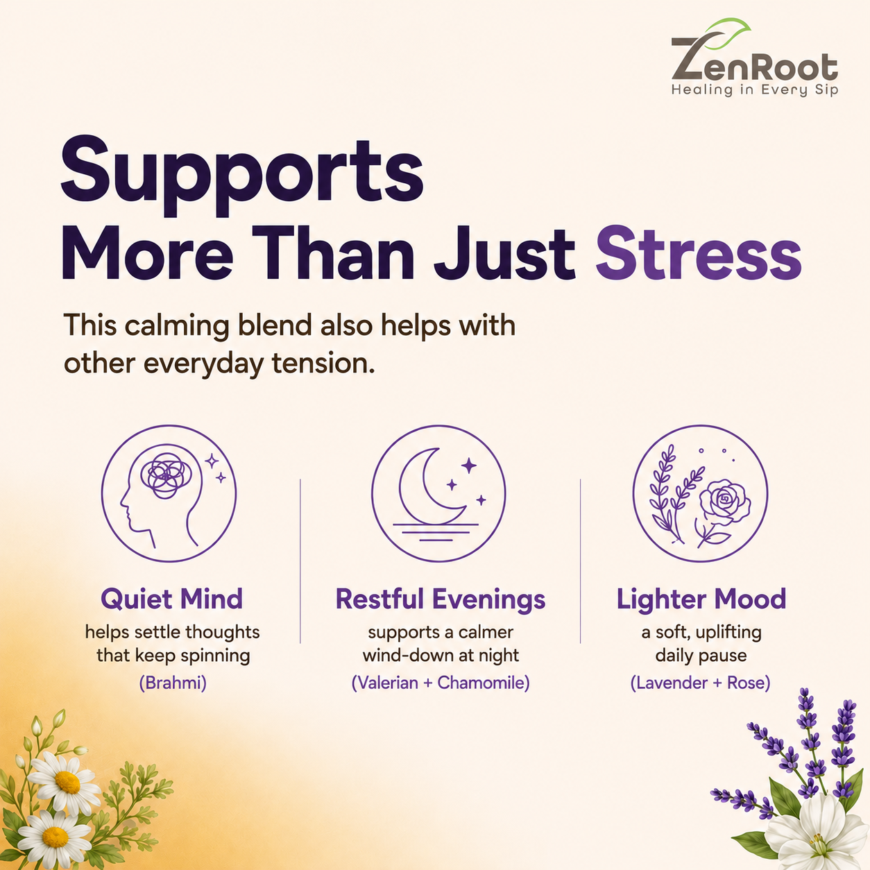 Stress & Anxiety Relief Tea — Calming Herbal Blend