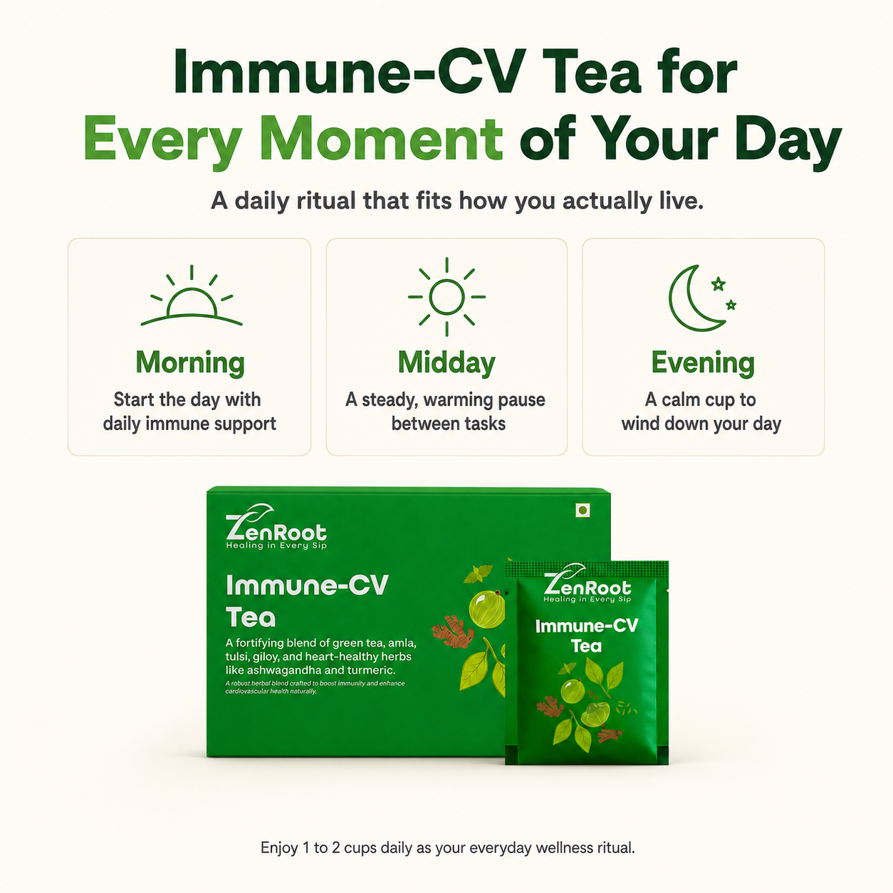 Immune-CV Tea — Daily Indian Herbal Immunity Blend