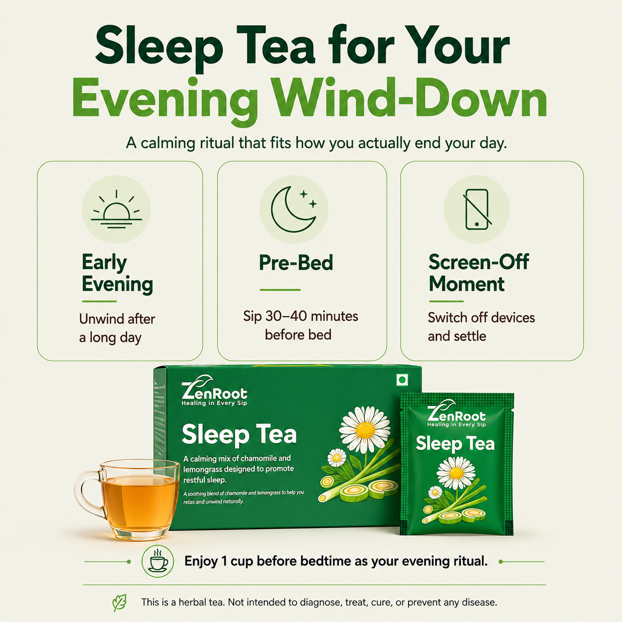 Sleep Tea — Calming Chamomile & Lemongrass Blend