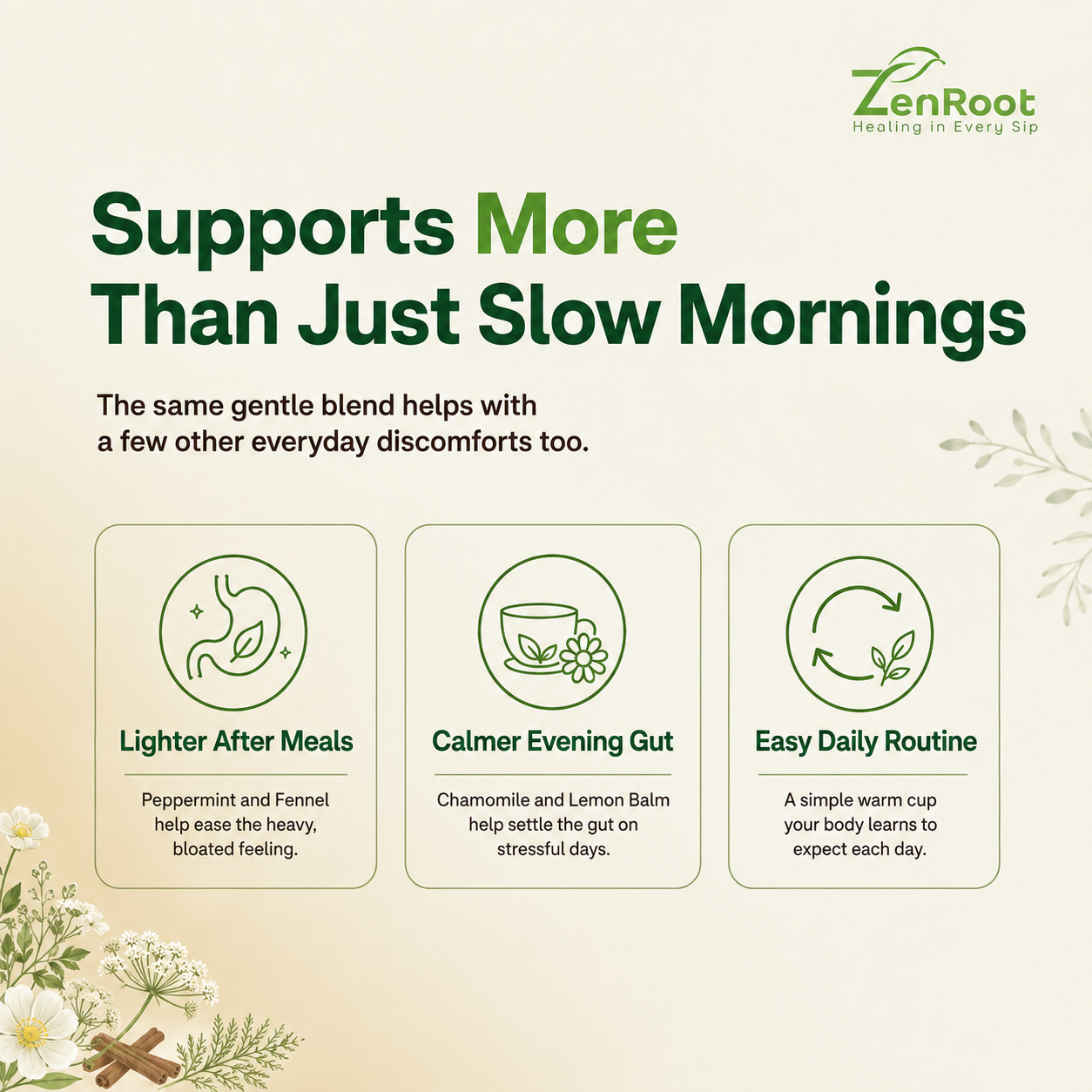 ZenRoot Constipation Tea — Herbal Blend for Bowel Movement Support