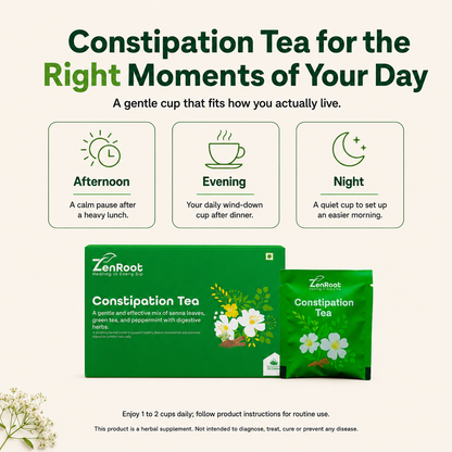 ZenRoot Constipation Tea — Herbal Blend for Bowel Movement Support