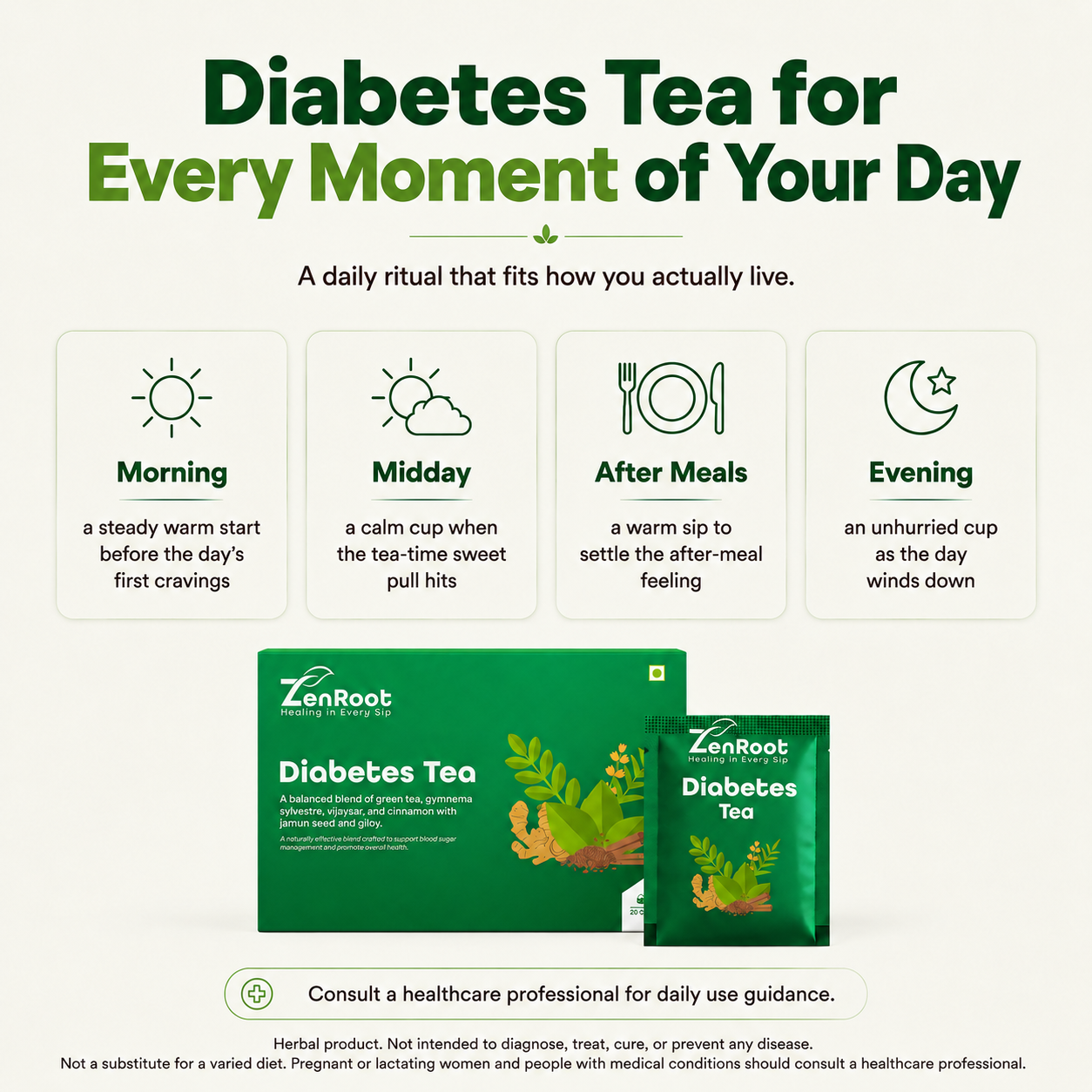 Diabetes Tea — Daily Herbal Blend for Sugar Cravings
